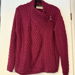 Women’s NWOT Aran Sweater Market Jacket with Celtic Knot Side Zip